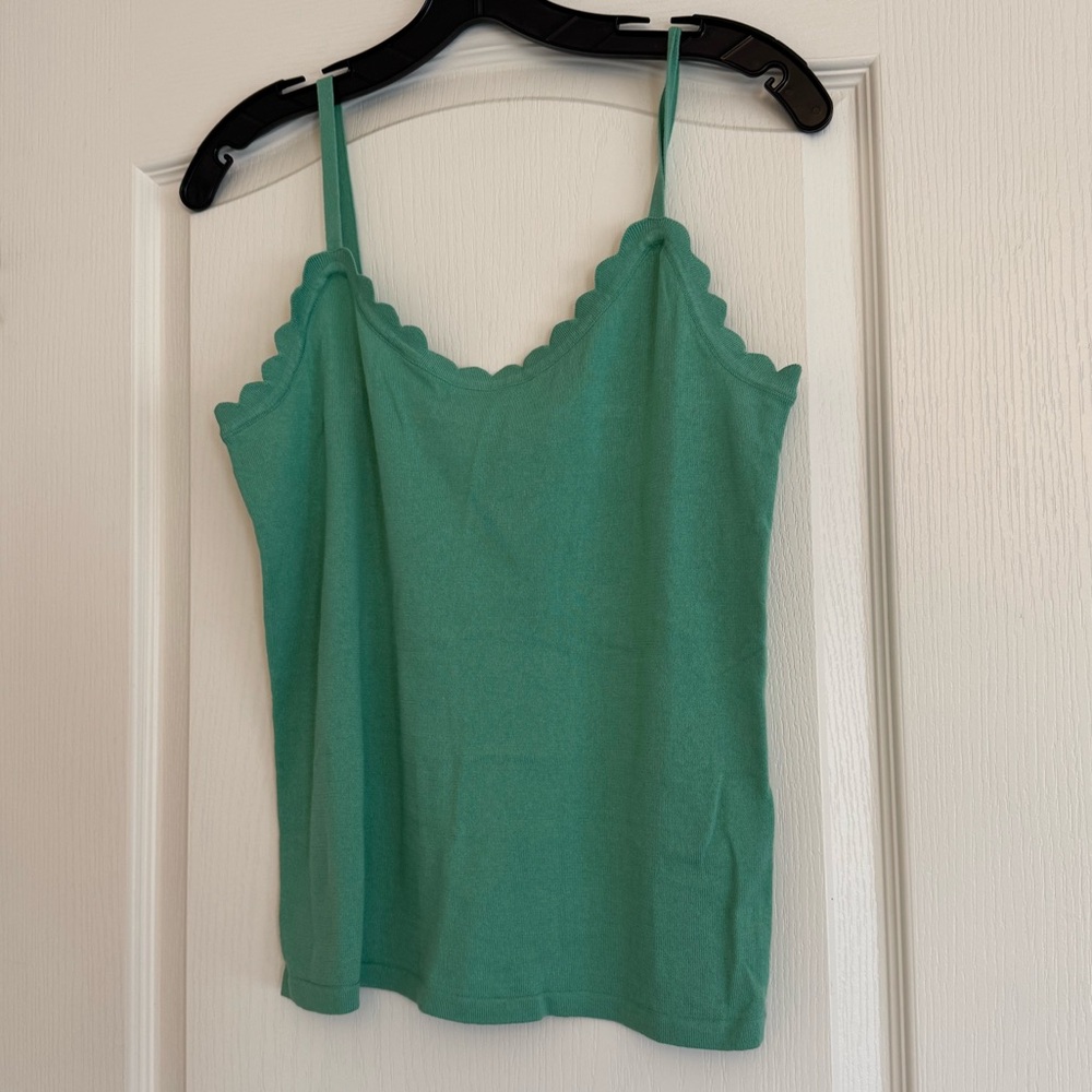 NWT J Crew Factory scalloped sweater shell tank top medium M 6 8 - Picture 5 of 5
